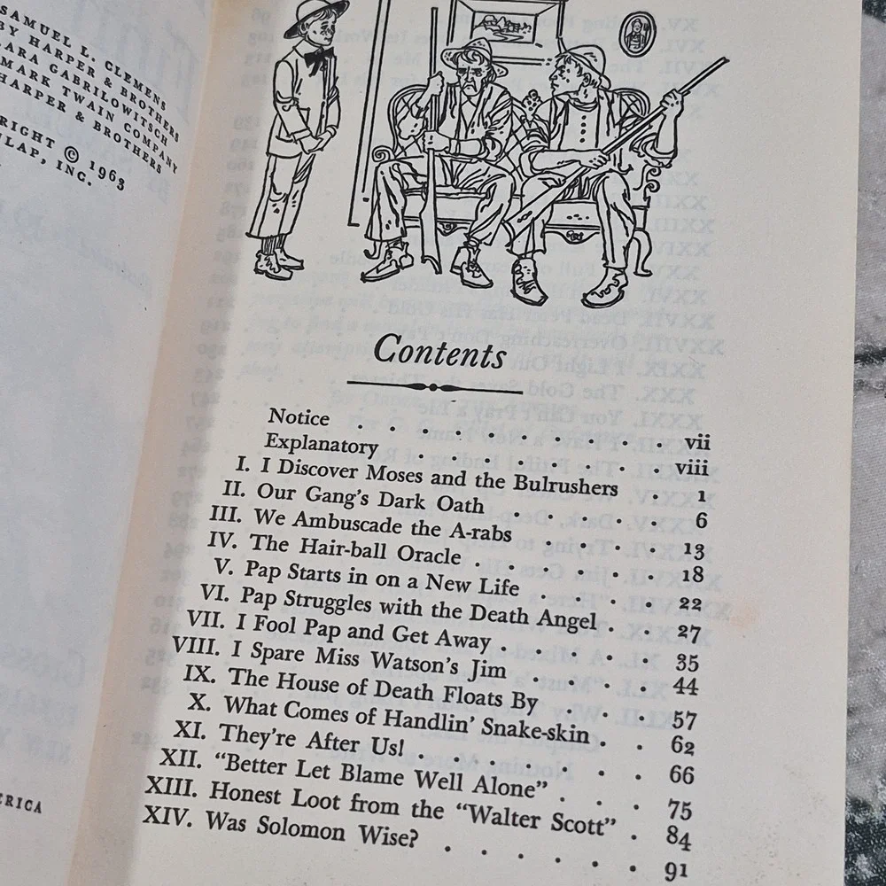 The Adventures of Huckleberry Finn by Samuel Clemens - Grosset & Dunlap, 1963